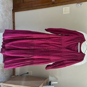 Anthropologie long sleeve maxi dress, beautiful color! Never worn!